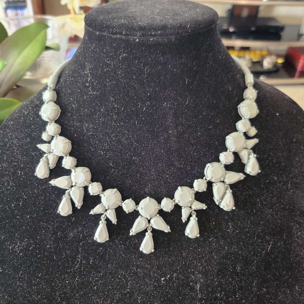 J.Crew gray beaded necklace